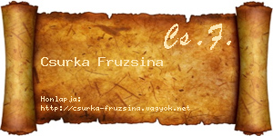 Csurka Fruzsina névjegykártya